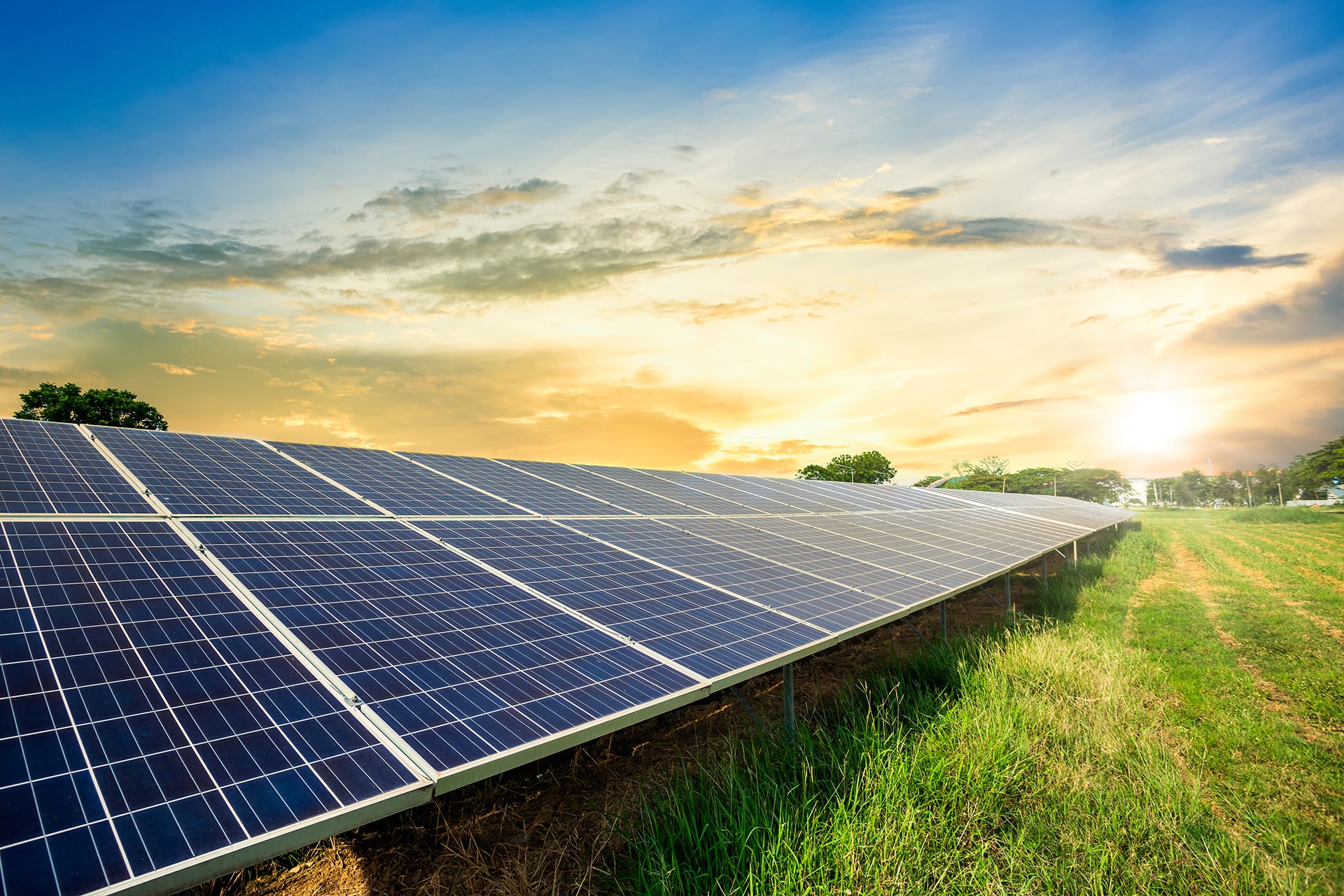 solar-panel-cell-dramatic-sunset-sky-clean-alternative-power-energy-concept